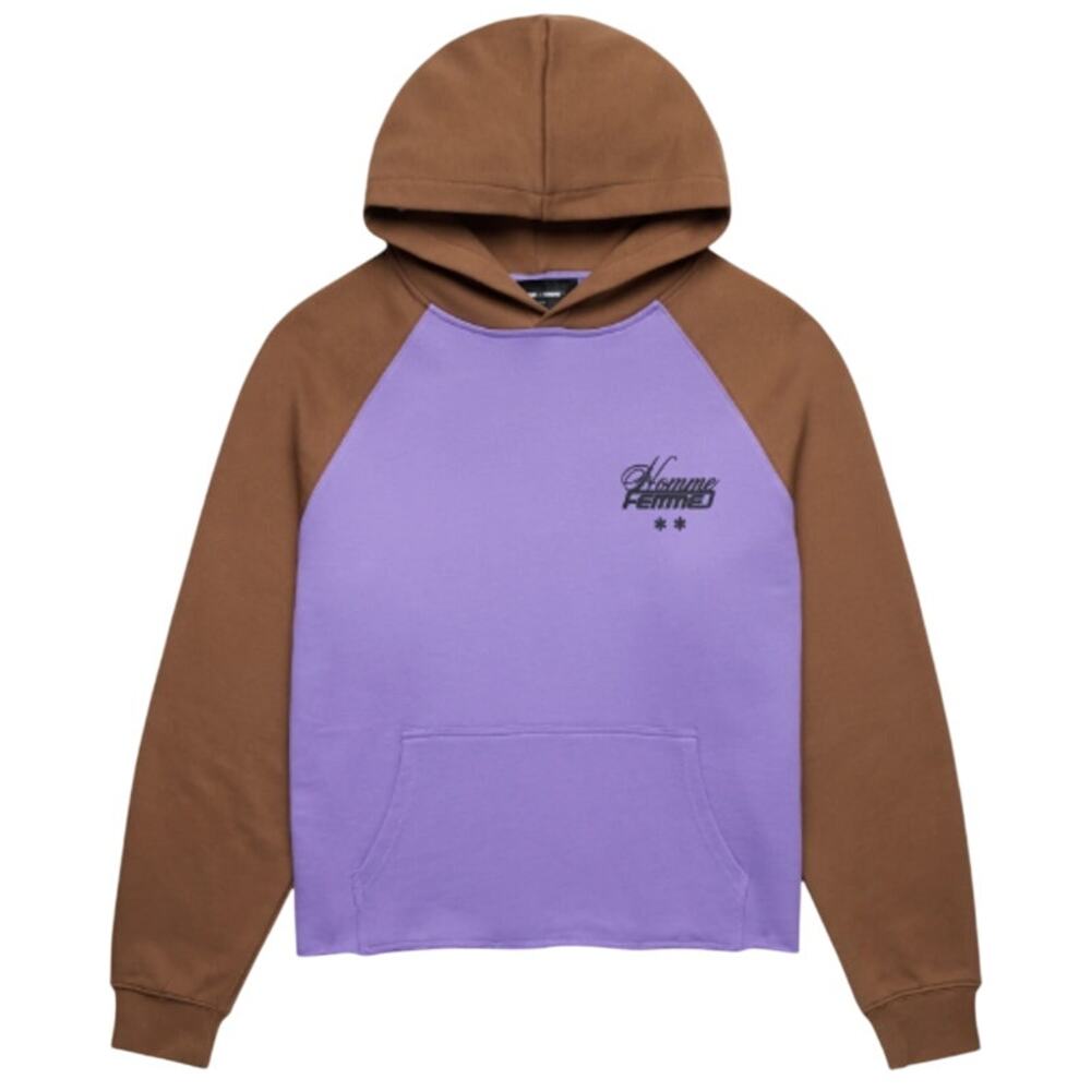Homme + Femme Westwood Raglan Hoodie Brown/Purple Large